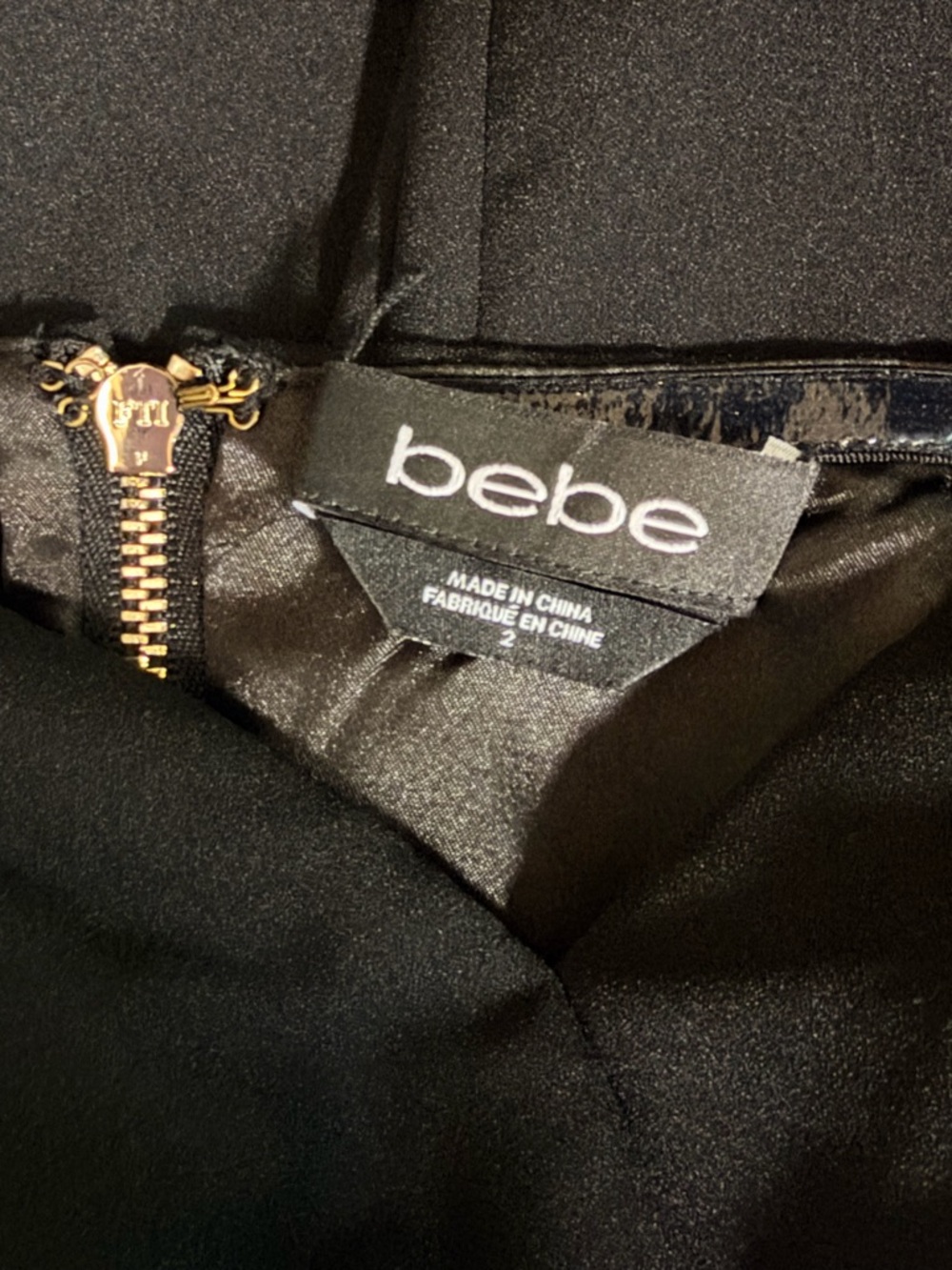 Bebe Black Strapless Modern Chic Fashion Jumpsuit Sz 2 - Picture 10 of 10